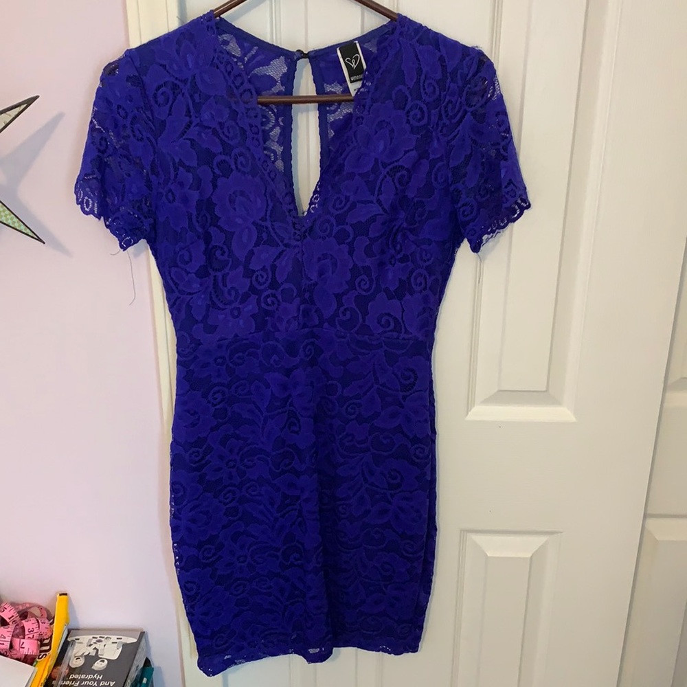 Windsor Royal Blue Lace Bodycon Dress